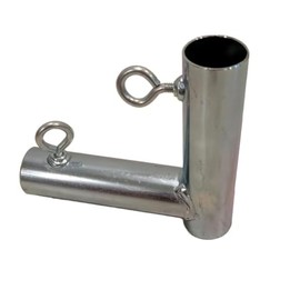 1-5/8” 90 Degree Flat Top Canopy Frame Fittings with Eyebolts (Choose Type) (2-Way-L-Thru)