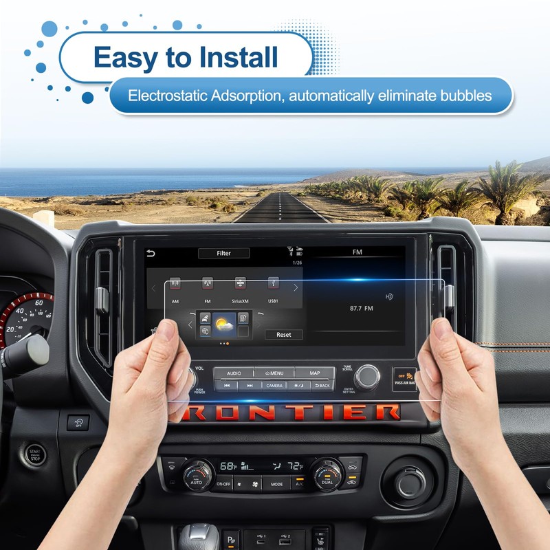 Coleya 2025 Frontier Screen Protector for Nissan Frontier (SV/SL/Pro-X/Pro-4X) 12.3-inch