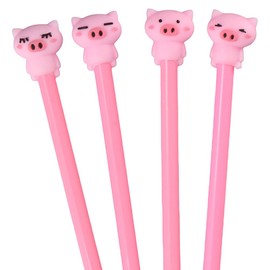 okhobby 24 Pieces Cute Pig Writing Gel Ink Pen Novelty Pig Writing Pen Roller Ball Gel Ink Pen with 0.5 mm,for Office, Home Writing Present Supplies