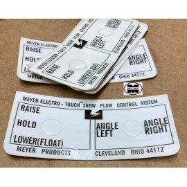 Meyer 21956 Two Toggle Switch Control Decal - Classic 70's and 80's