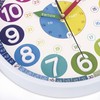 Lafocuse 12 Inch 3D Numbers Silent Colorful Kids Wall Clock
