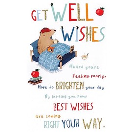 Get Well Wishes Embellished Get Well Soon Greeting Card Words To Cherish Cards WCH017