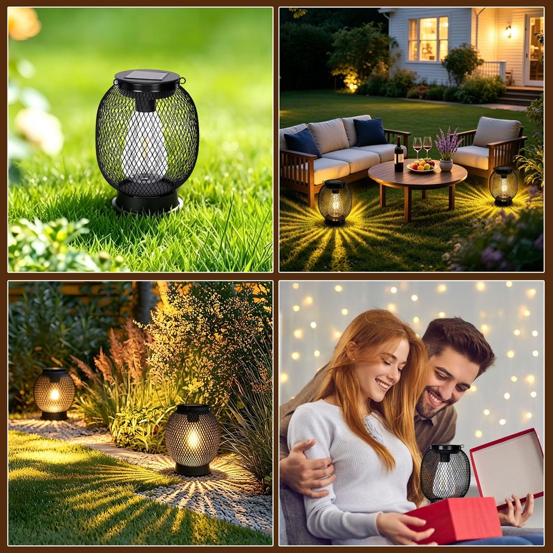 Solar Lanterns Outdoor Waterproof Garden Decor Gifts for Women Mom