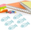 Pack of 100 Blue Small Fish Back Paper Clips for