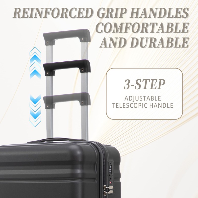 Merax 3-Piece ABS Hardshell Luggage Sets – Lightweight, Tough &