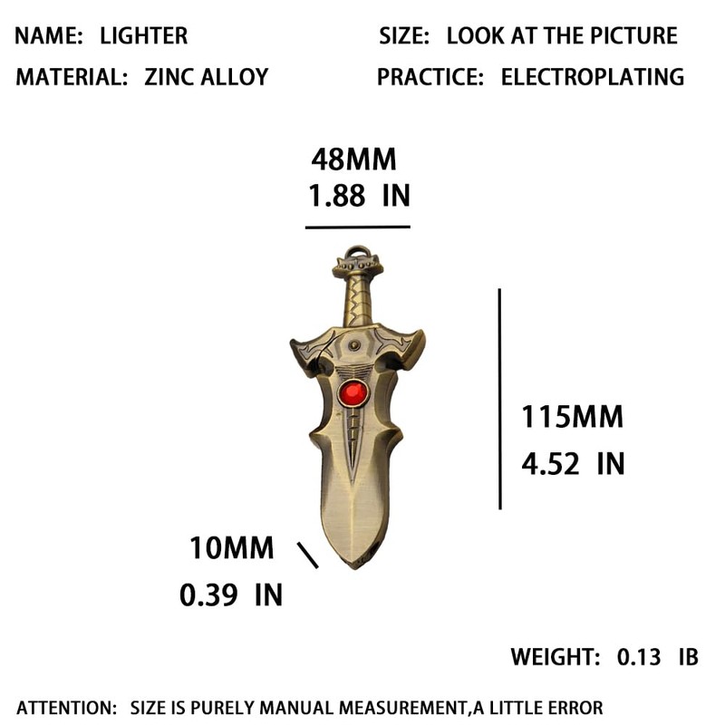 Novelty Refillable Butane Lighter, Cool Metal Lighter, Windproof Flame, Candle