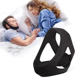 Anti Snoring Chin Strap,Chin Strap for cpap Users,Anti Snoring Devices, Adjustable Effective Stop Snoring Sleep Snore Reducing Aid for Women and Men (Black)