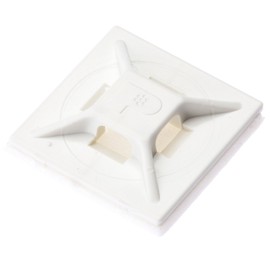 パンドウイット マウントベース アクリル系粘着テープ付き 白 100個入り ABMM-AT-C