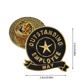 MATIHAY 24pcs Employee of the Month Lapel Pin 1-12 Month, Outstanding Employee Recognition Pins Employee Star Appreciation Pins for Employee Team Staff