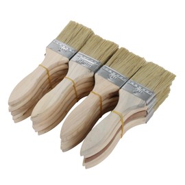 Emptty Chip Paint Brush Set 2 inch/4.5cm Natural Bristle Disposable Painting Brushes with Wooden Handles for Acrylic, Oil, Paint, Varnishes, Watercolor, Painter, Students, Artist
