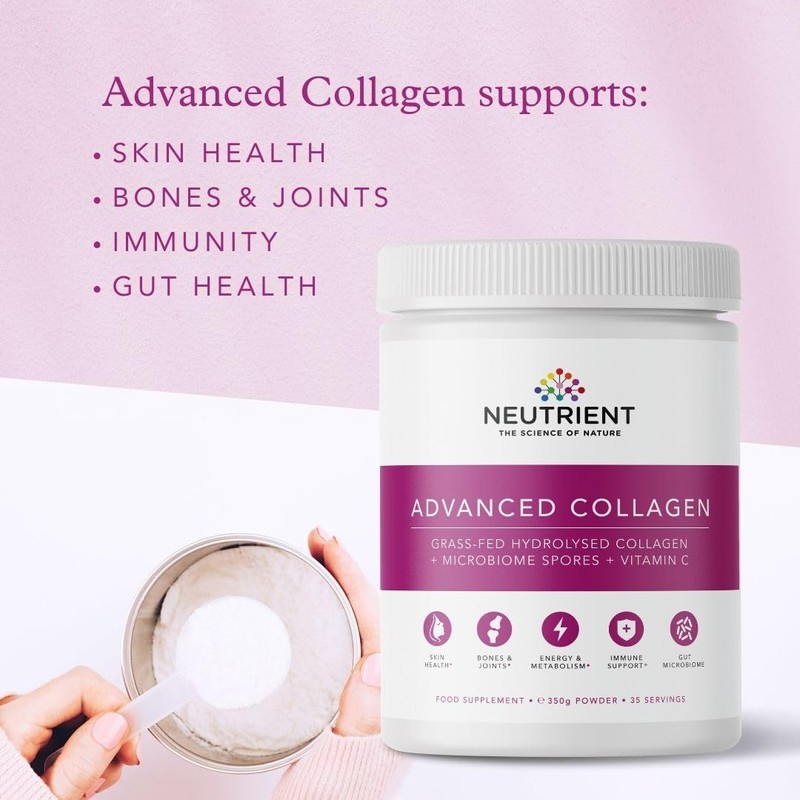 Neutrient™ Advanced Collagen Powder Supplement, Hydrolyzed Collagen Peptides with Buffered