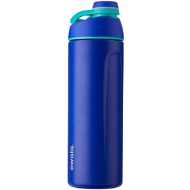 Owala Twist Stainless Steel Water Bottle with Screw Cap, 710 ml, Smooshed Blueberry