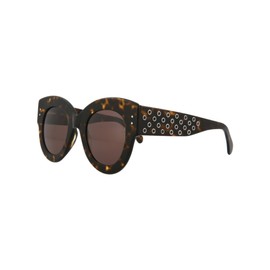 Alaia Round/Oval Sunglasses Havana Havana Brown Luxury Eyewear Made In Italy Acetate Frame Designer Fashion for Everyday Luxury