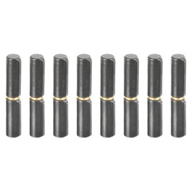 uxcell 8Pcs Weld on Barrel Hinges, 2-3/8" x 6/16" (LxD) Carbon Steel Weldable Detachable Barrel Hinges for Metal Gate Swing Door Trailer Ramp, 0.24" Pin OD