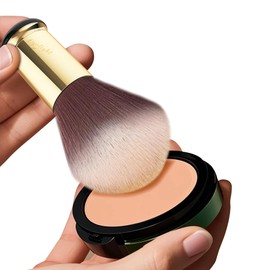 Kabuki Brush Blush Brush - with 3D Gradient Density Ultra-Soft Synthetic Bristles, Lightweight Non-Shedding Blush & Foundation Makeup Tool