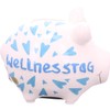 KCG Piggy Bank Wellness Day Ceramic Money Box with Rubber