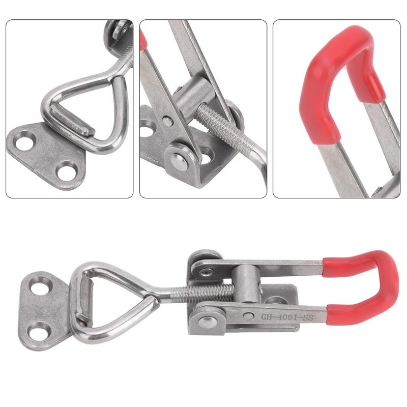 2 Pieces Adjustable Toggle Clamp Clip, 330 lbs Capacity, 304