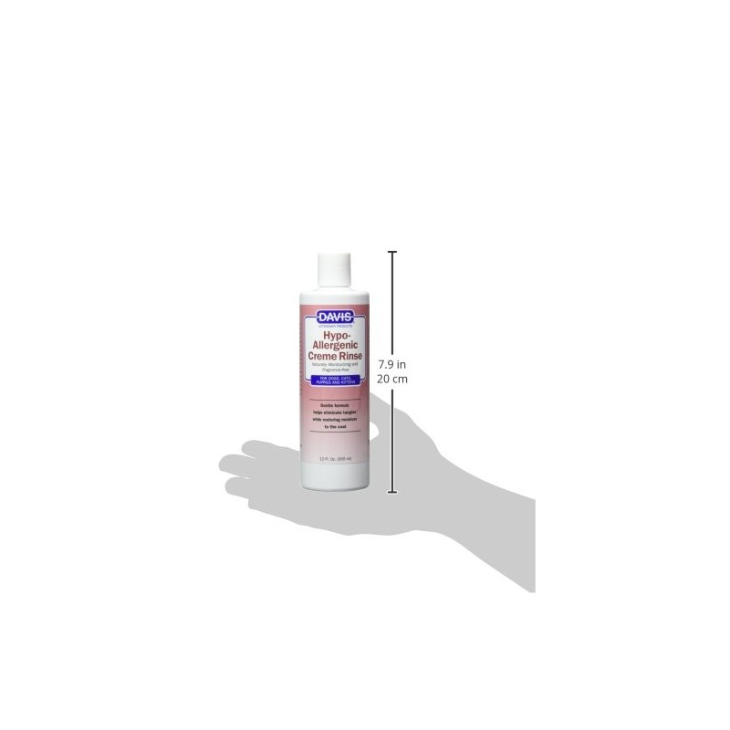 Davis Hypoallergenic Pet Crme Rinse, 12 oz