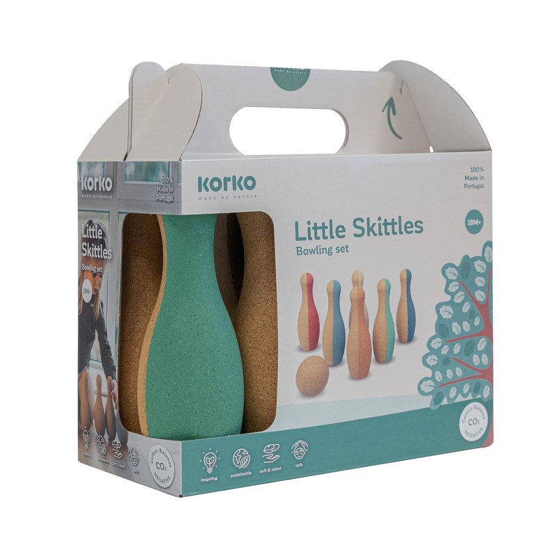 Korko Little Skittles 7 Piece Cork Bowling Set 18 Months