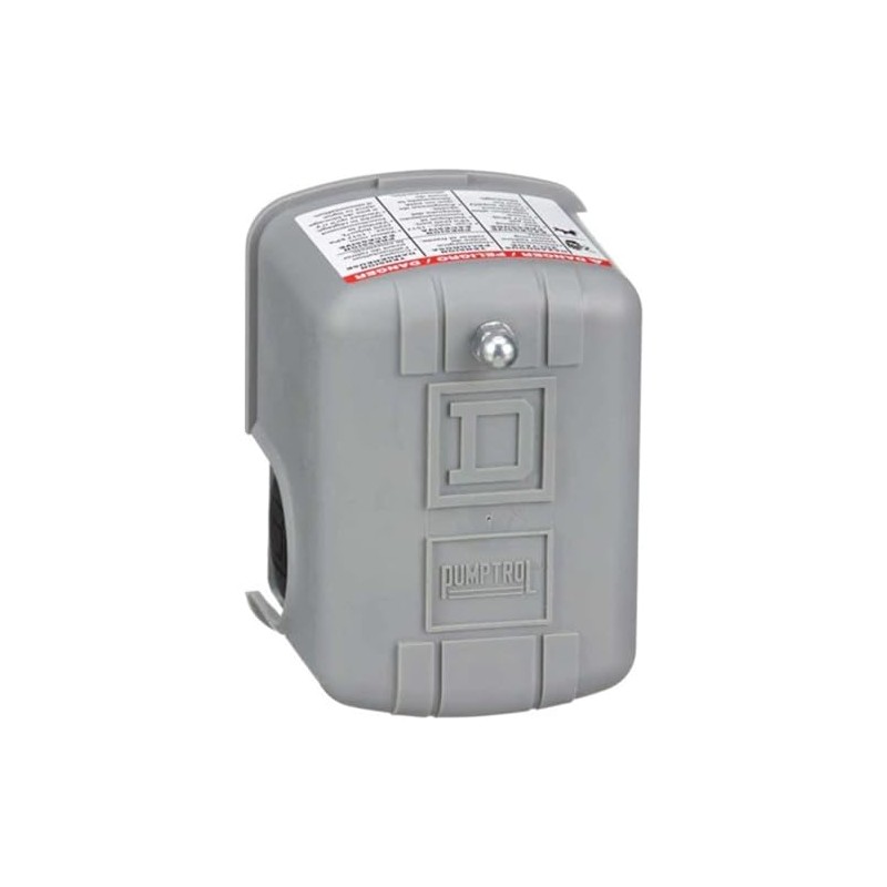 Telemecanique Sensors 9013FHG19J52 Air-Compressor Pressure Switch, 125 Psi Set Off,