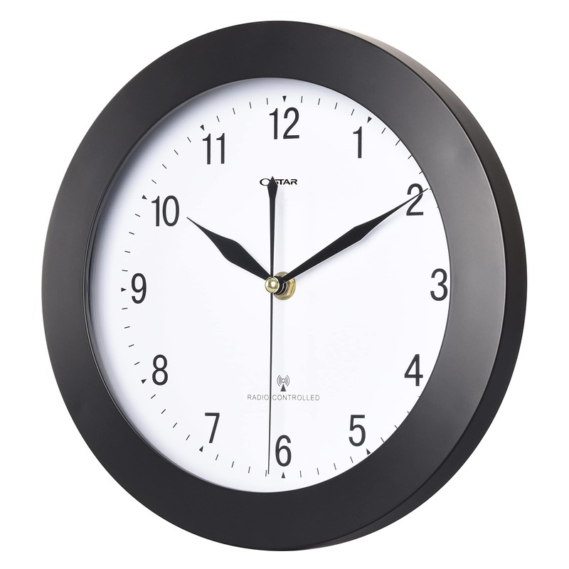 OSTAR Atomic Wall Clock，US Auto Calibration Time 10 Inch Round