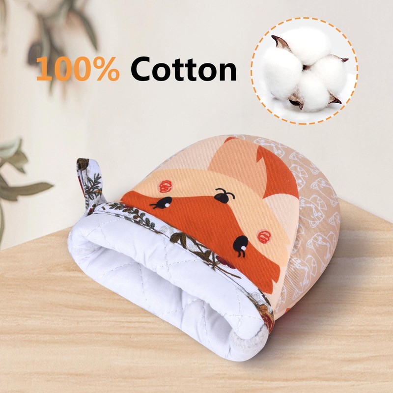 Mini Oven Mitts Cute,Silicone Oven Mitts Heat Resistant 500℉ with