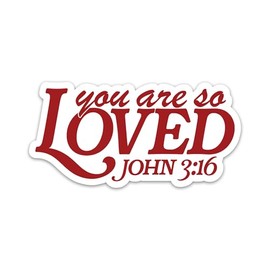 Christian Bible Verse Sticker You are So Loved Sticker Church Religious Jesus Faith Based God Scripture Waterproof Vinyl Stickers for Laptop Water Bottle Scrapbook Decals Gifts for Prayers Believers