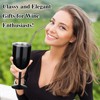 Stemmed Stainless Steel Wine Glasses with Lid Double Wall Insulated