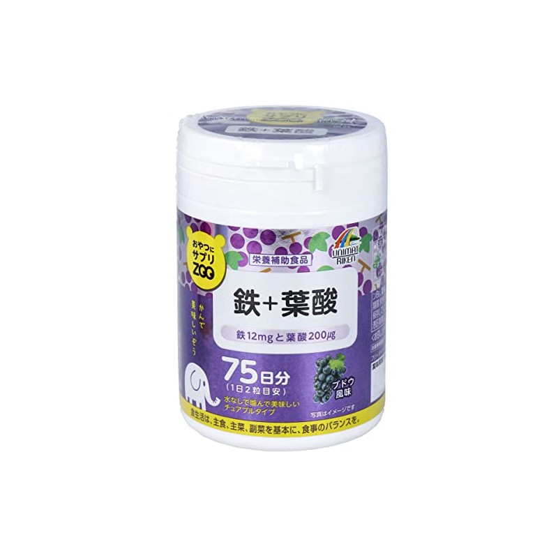 ユニマットリケン おやつサプリZOO 鉄+葉酸 150g