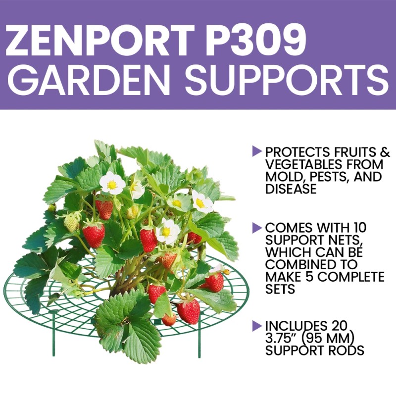Zenport P309 Garden Supports Fruit and Vegetable Gardening, Green