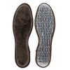 Real Thick, Warm Lambskin Aluminium Insole, Brown, with Aluminium Base, Size 12, 29.5 cm, Non-Slip (12 UK)