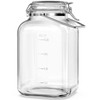1.5 Gallon Glass Jar with Airtight Lid, Square Wide Mouth
