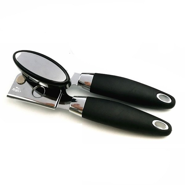 Manual Can Opener, Stainless Steel Portable Can Opener with Non-Slip
