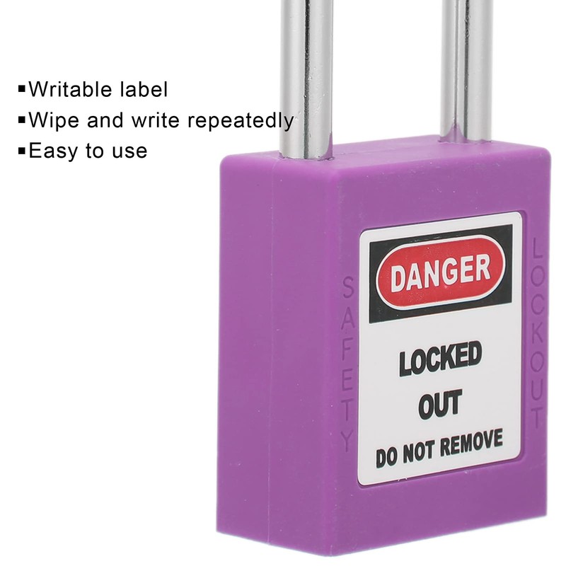 Sonew 38mm Safety Padlock with 2 Keys, Insulating Plastic Nylon