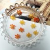 200Pcs Fall Nail Charms Autumn Maple Leaf Nail Rhinestones Flat