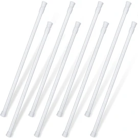8 Pack Window Security Bar Window Lock Bar 15.7-27.6 Inch 1/2'' Diameter Adjustable Sliding Glass Door Lock Window Safety Bars with Rubber Tips Sliding Door Security Stick for Bathroom Cupboard