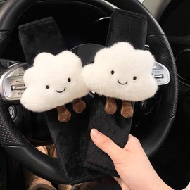 Unifizz Cartoon Car Seat Belt Covers, Cute Seat Belt Cover Pad, Seatbelt Shoulder Strap Pads Covers for Shoulder Protector Car Accessories for Kids Adults (2 PCS)