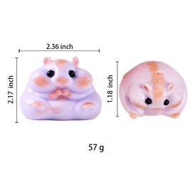 Cute Hamster Taba Squishy for Adults – Stress Relief, Soft Silicone Squeeze for Women, Men, Adults (Purple Hamster)
