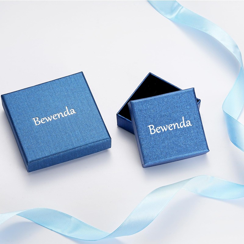 Bewenda Women's 925 Sterling Silver Stud Earrings, 925 Sterling Silver,