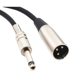 Devinal Unbalanced XLR Male to 1/4" Inch TS Mono Male Plug Audio Connector, 6.35mm to XLR Cable for Amplifiers, Instruments etc. 20 Feet