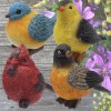 Banberry Designs Songbird Garden Figures - Cardinal, Bluebird, Goldfinch &