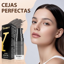 FUWEN Gel de Cejas Impermeable, Pomada para Cejas, Kit de Sellos para Cejas Reutilizables, con 10 Plantillas De Cejas, 1 Pincel Para Cejas de doble Punta, Maquillaje de Larga Duración, Antimanchas (Gris Oscuro)