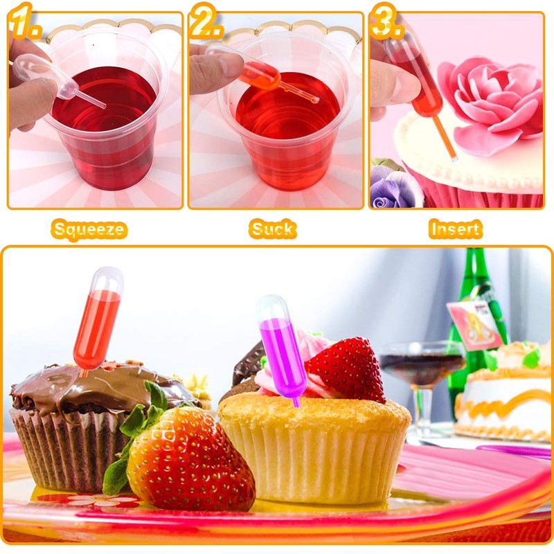 Teenitor Plastic Pipettes Squeeze Dropper Disposable 4ml 100pcs Mini Flavor