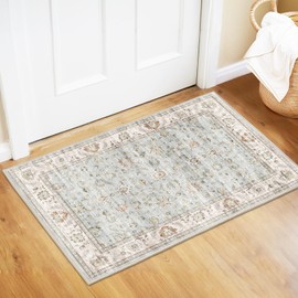 WITSHOCK Indoor Mat, Washable Small Entrance Area Rug 61 x 91 cm, Entrance Mat 61 x 91 cm, Soft, Foldable, Ultra Thin Mat, Indoor Floor Mat for Entrance Area