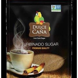 Dulce Caña Pure Cane Turbinado Sugar Premium Quality 2 Lb Bag
