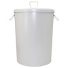 MARKSON 20 Gallon Trash Can with Lid Galvanized Steel Beige