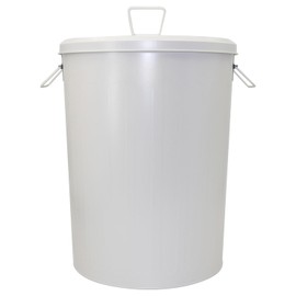 MARKSON 20 Gallon Trash Can with Lid Galvanized Steel Beige