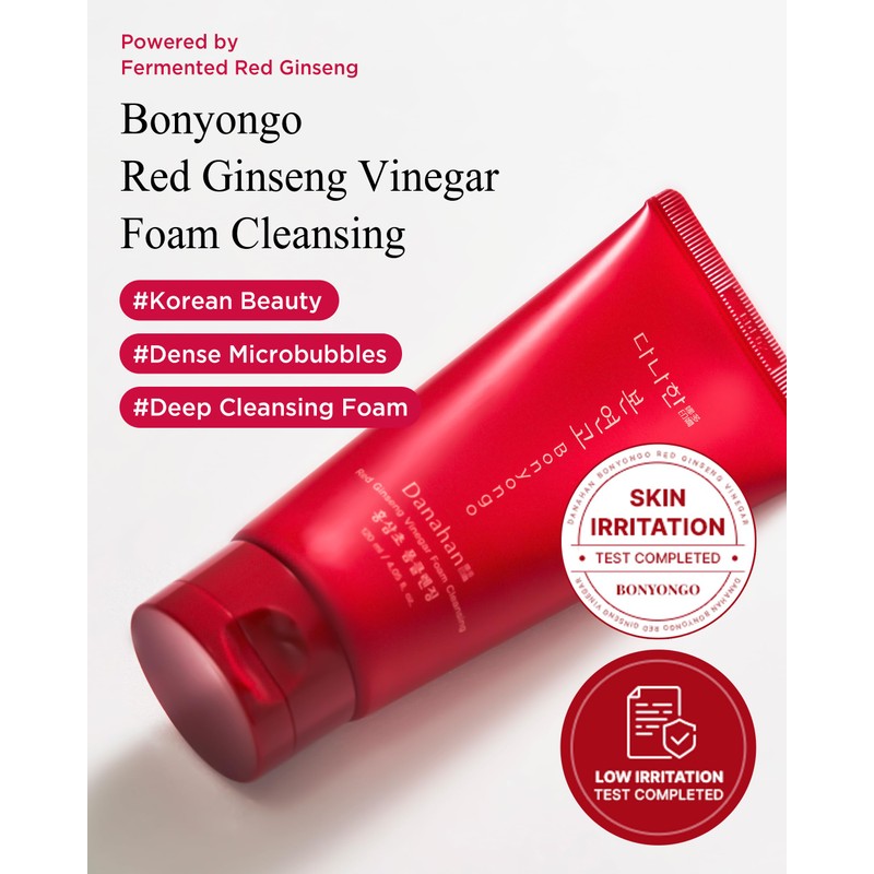 Danahan Bonyongo Red Ginseng Vinegar Foam Cleanser – Gentle Deep