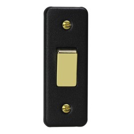 VARILIGHT | Matt Black | Vogue | 1-Gang 10A 1- or 2-Way Rocker Architrave Switch | XYA1V.MB