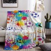 Football Cuddly Blanket for Children, Children's Blanket 3D Football Pattern